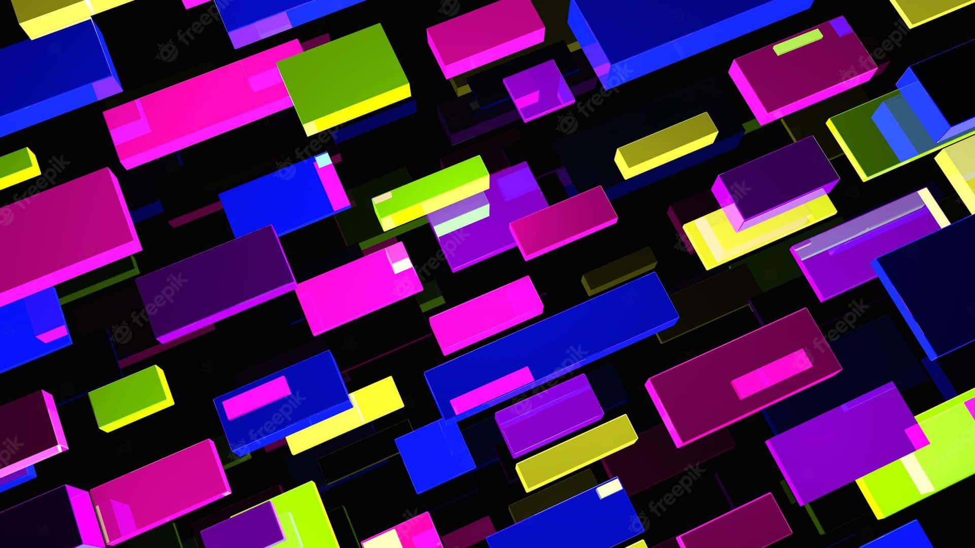 Et farverigt abstrakt baggrund med kvadrater Wallpaper