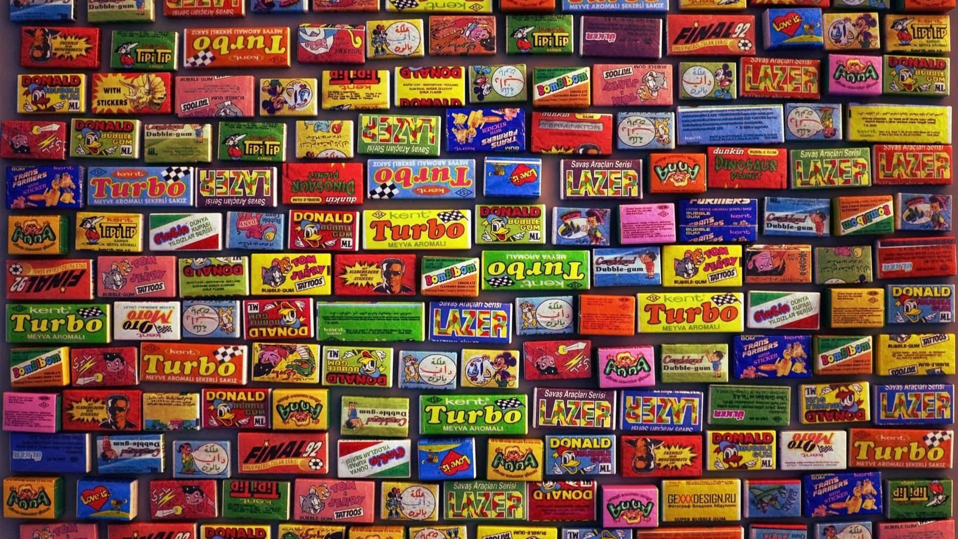 90s Computer Displaying Protein Bars Wallpaper