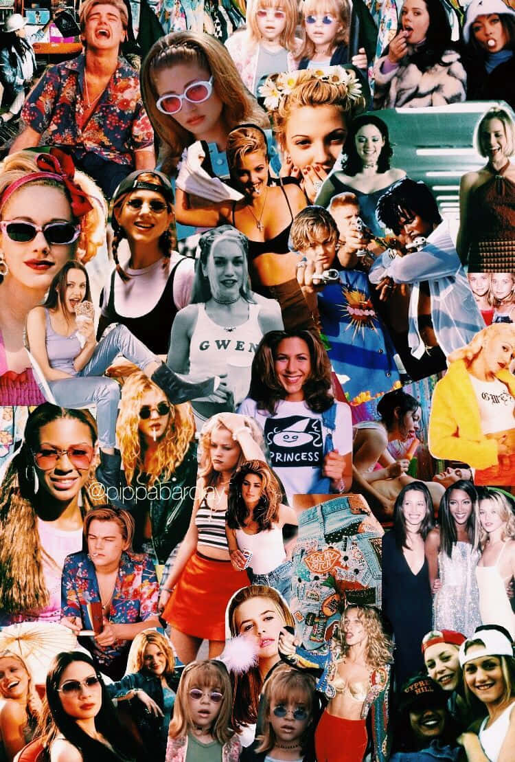 Einecollage Aus Vielen Bildern Von Frauen Wallpaper