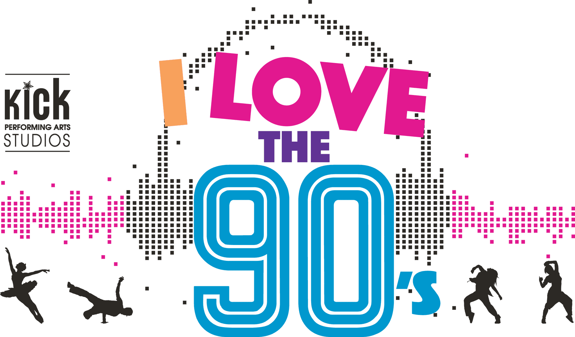 90s Love Retro Dance Graphic PNG