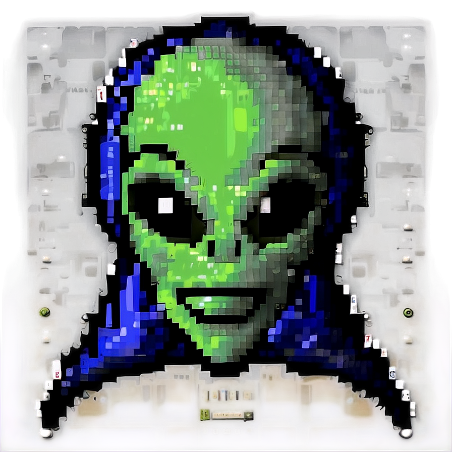 90s Pixelated Alien Png Ahy PNG