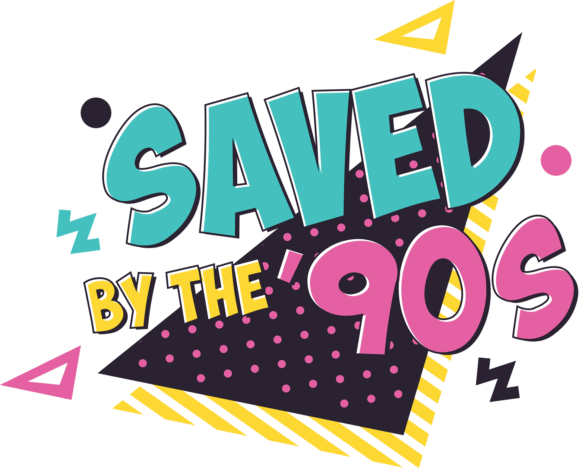 90s Retro Style Saved By The Decade PNG