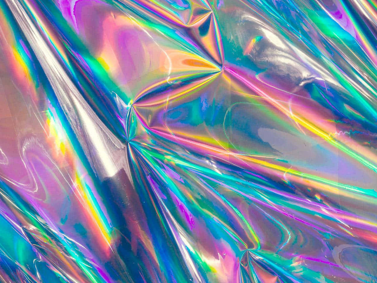Shiny Holographic 90s Style Wallpaper
