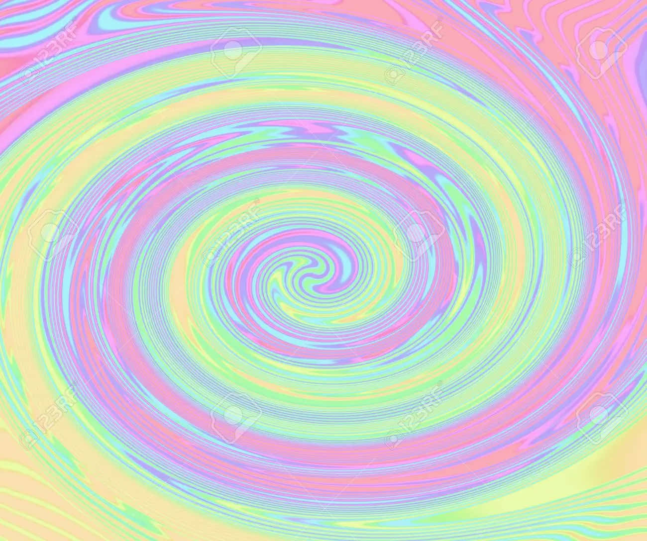 90s Style Colorful Swirl Wallpaper
