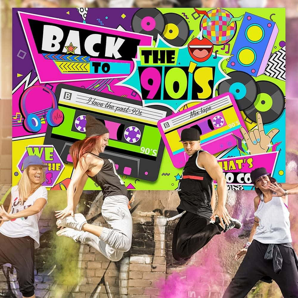 Back To The 90s Party Banner