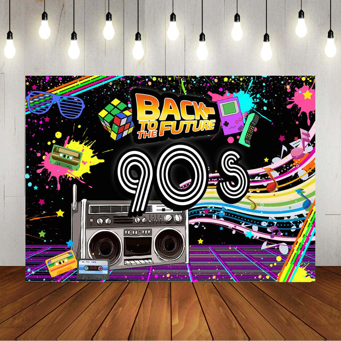 Celebrate the 90s with this upbeat, nostalgic background