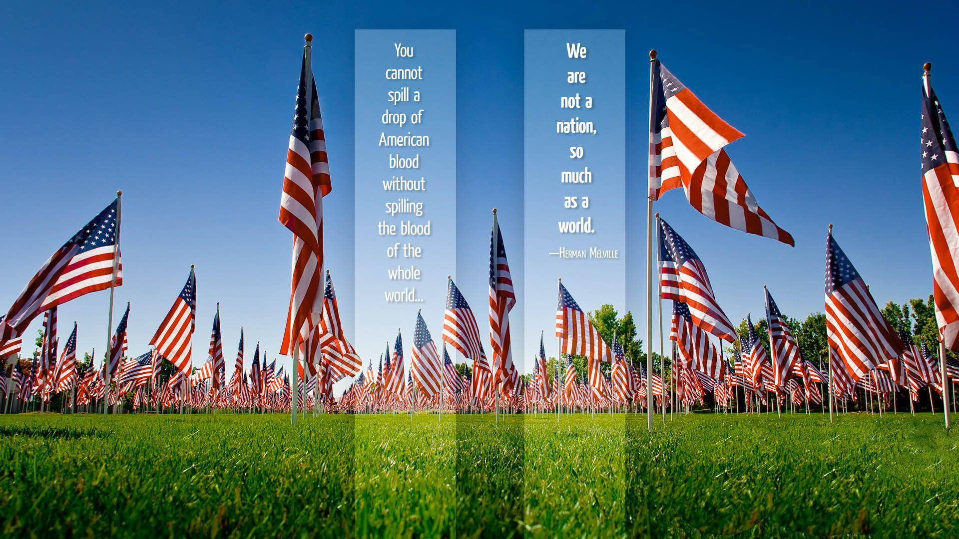 Memorialdo 911 Bandeiras Americanas Papel de Parede
