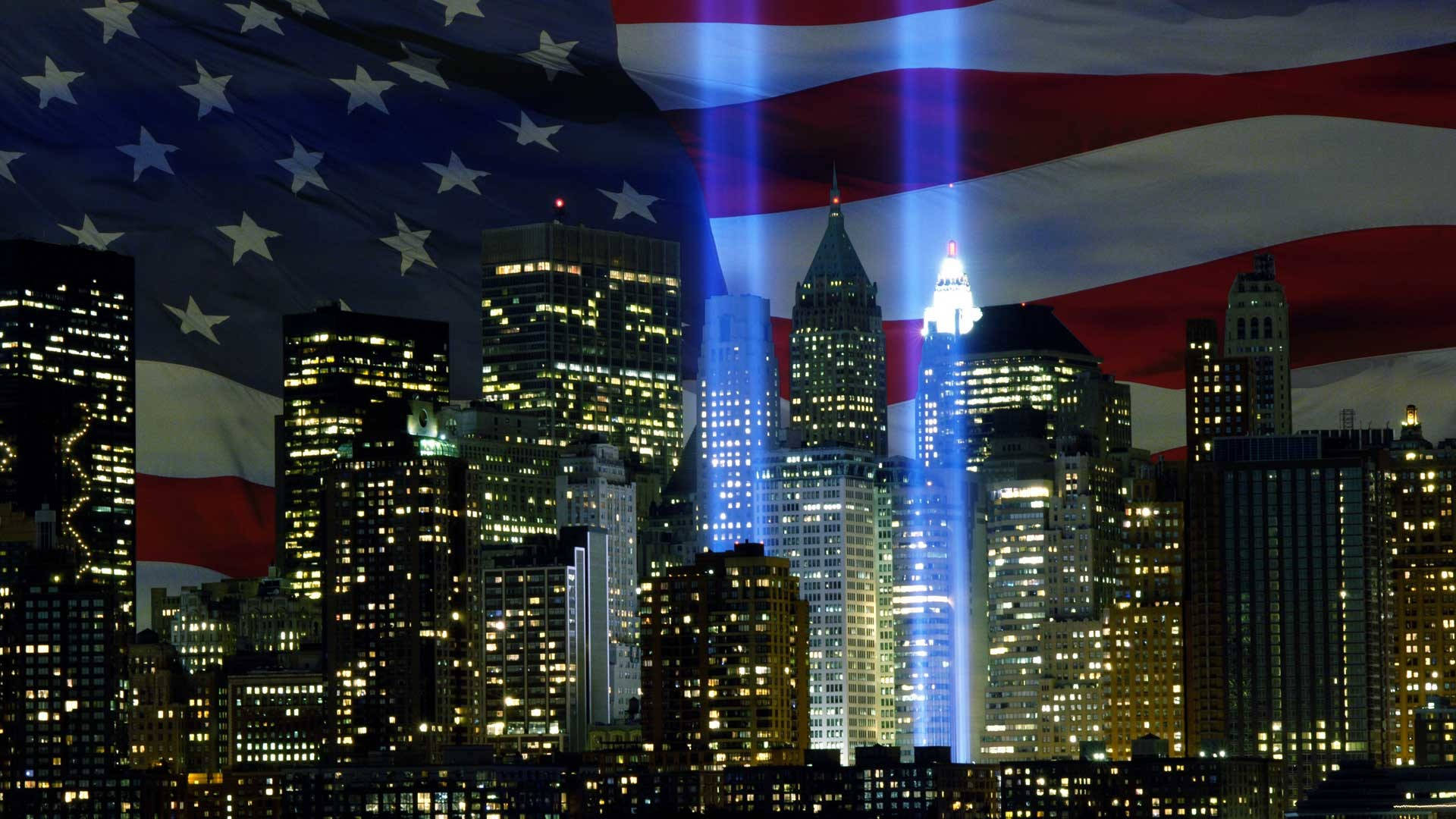 911 Memorial Tribute And Flag Wallpaper