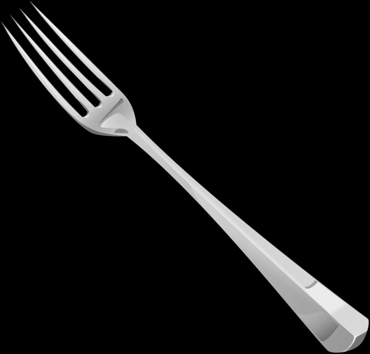 A silver fork on a black background — Garfos SVG Papéis de Parede