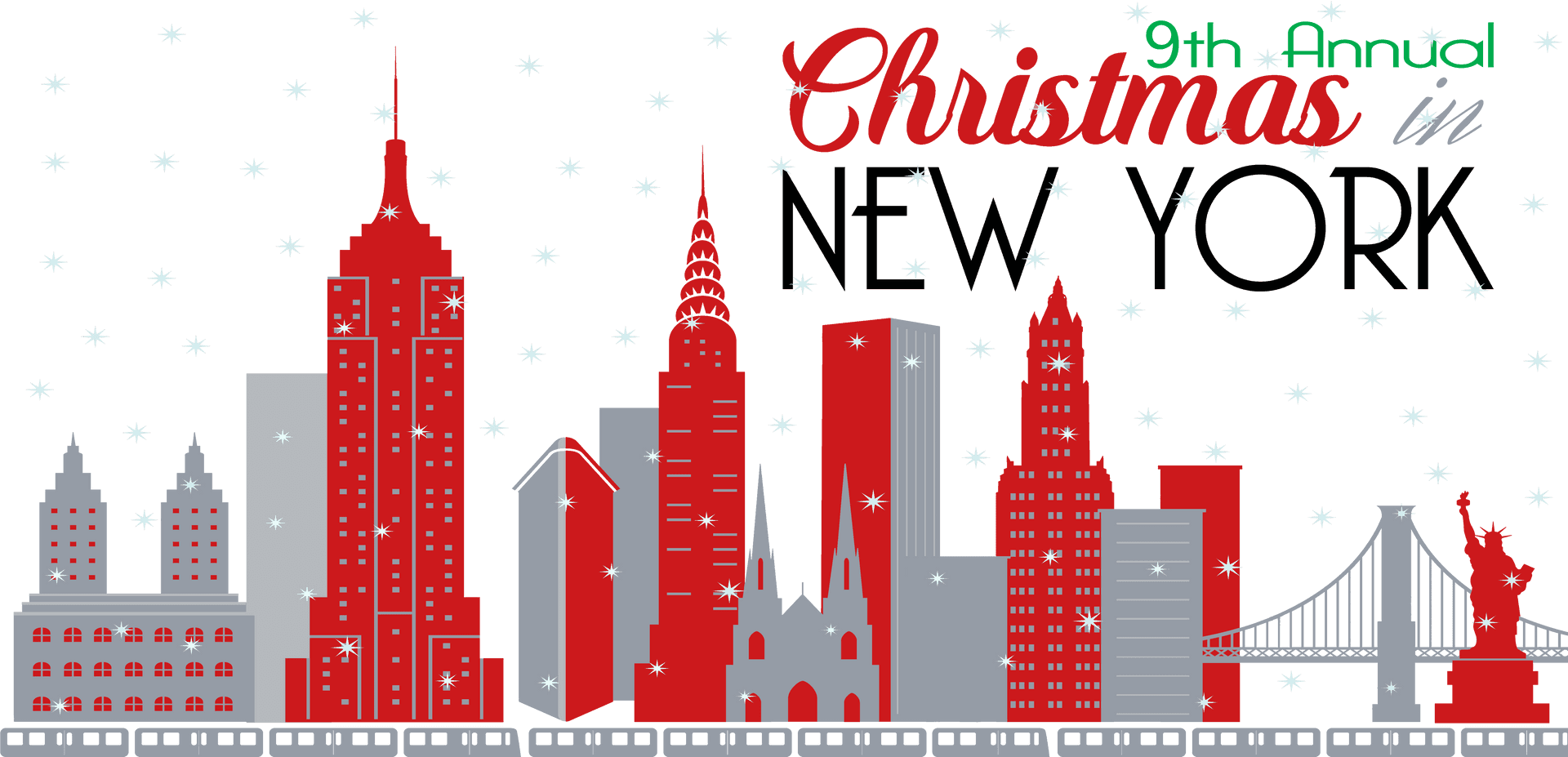9th Annual Christmasin New York Cityscape PNG