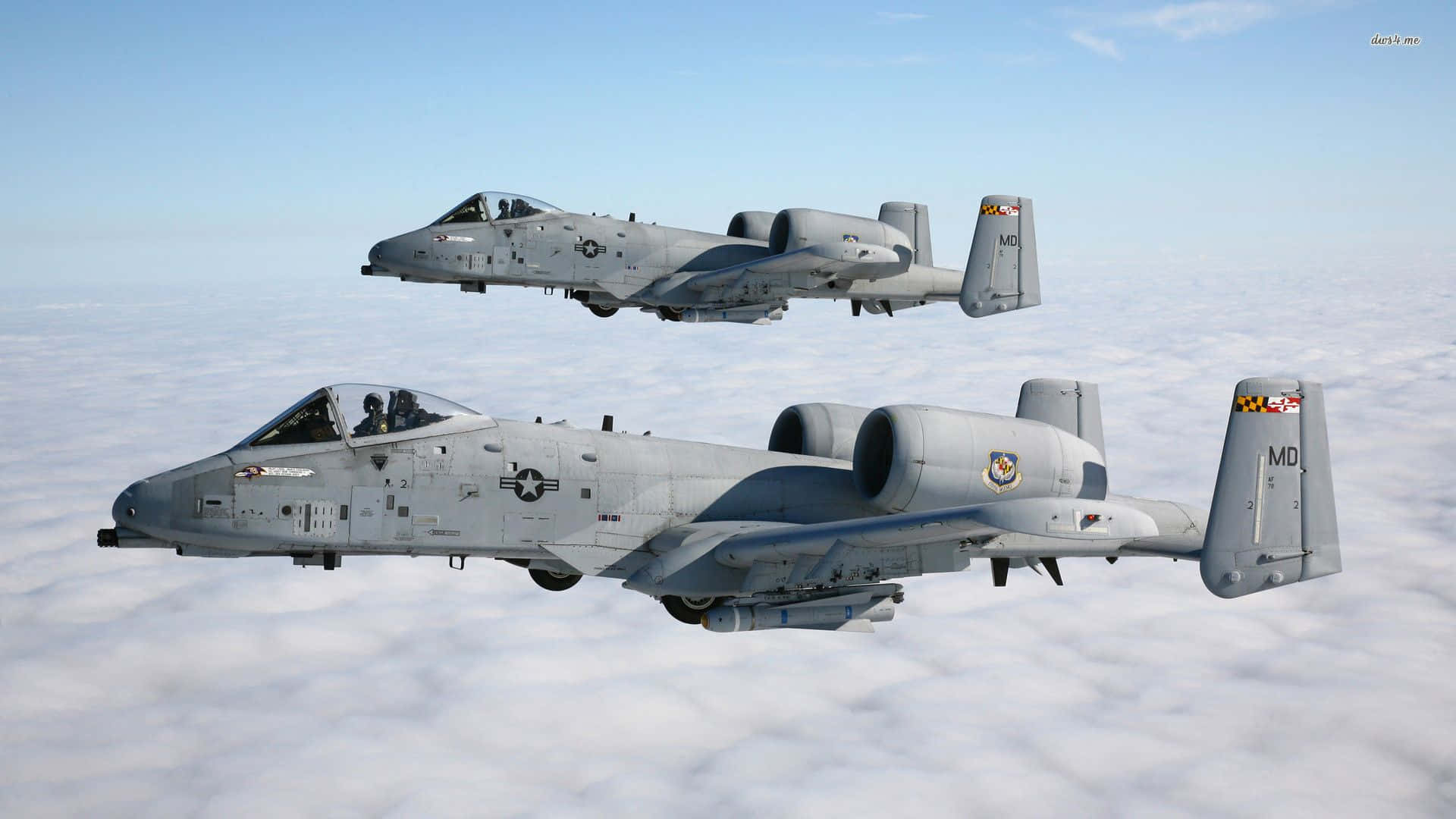 Us. Air Force A-10 Warthog Farkroppen Drar Tillbaka Hjulen Efter Landning. Wallpaper