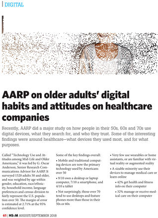 A A R P Digital Habits Healthcare Attitudes PNG