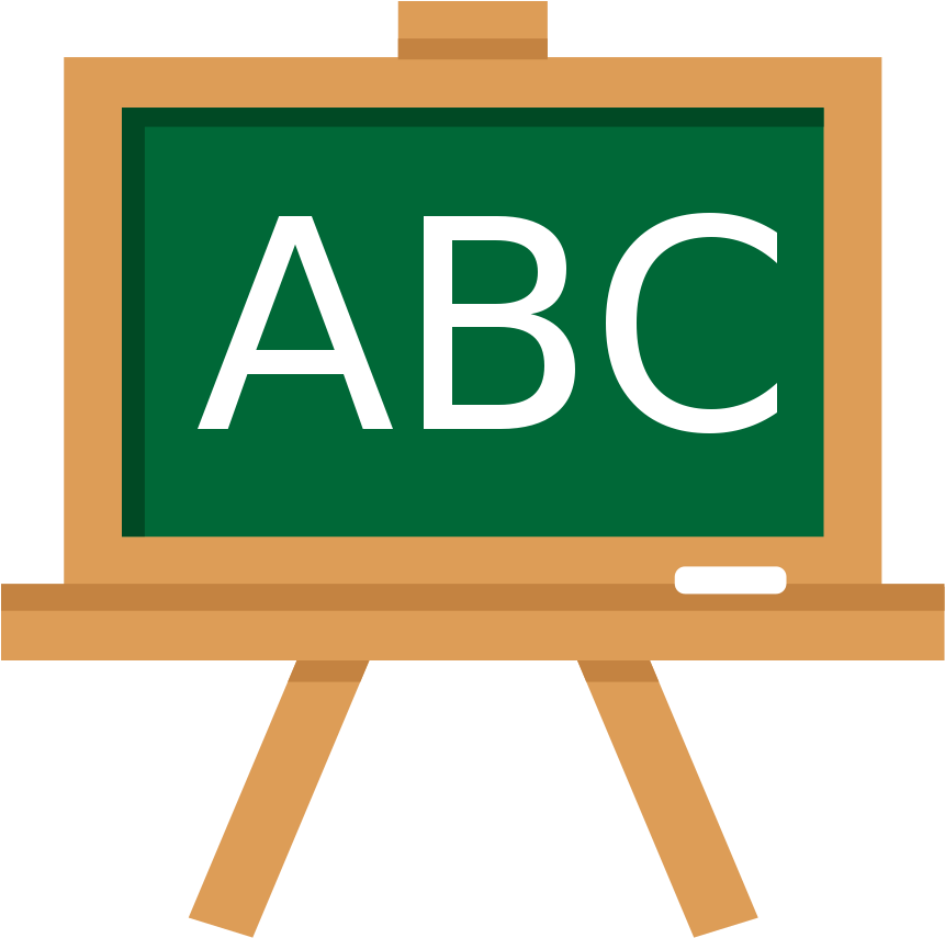 A B C Letterson Blackboard PNG