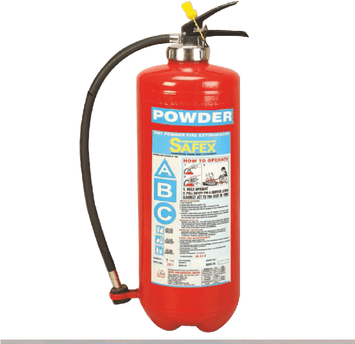A B C Powder Fire Extinguisher Safex PNG