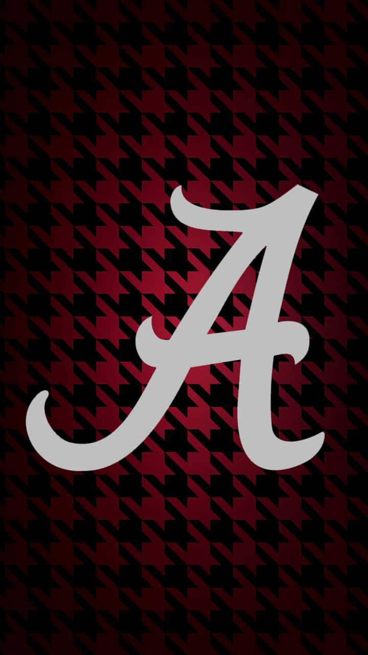 Bakgrundmed University Of Alabama Bokstaven A-logotypen.