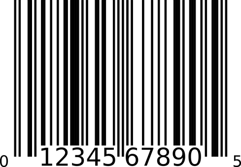 A Barcode With Black And White Stripes PNG