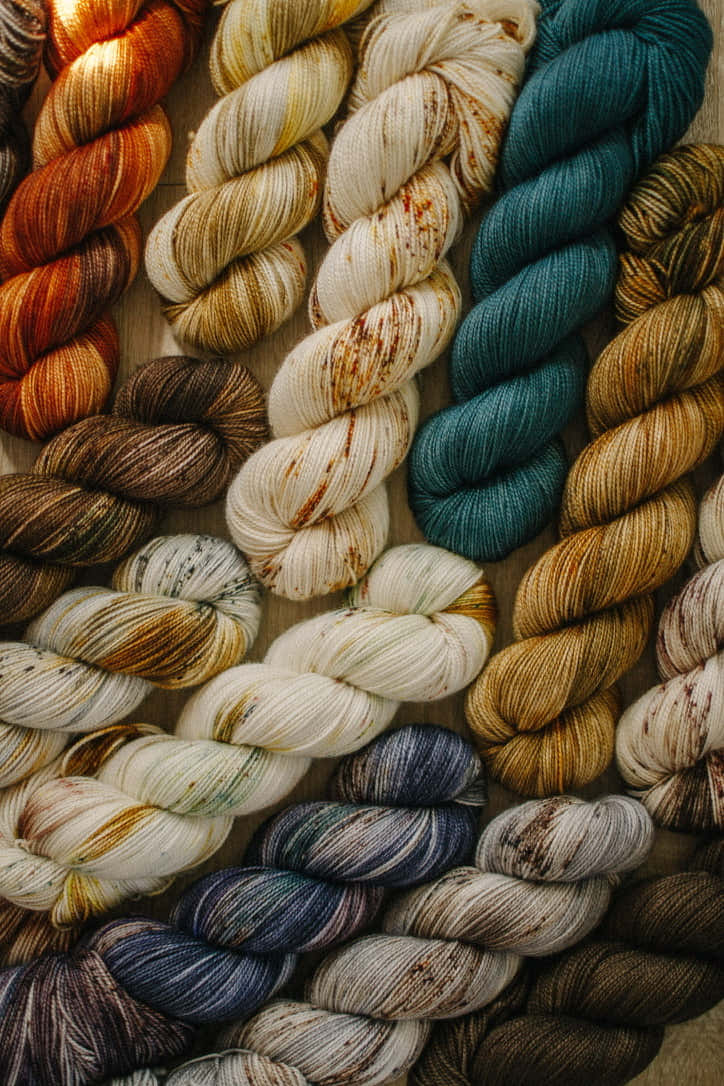 A Basket Of Multicolored Yarns Wallpaper