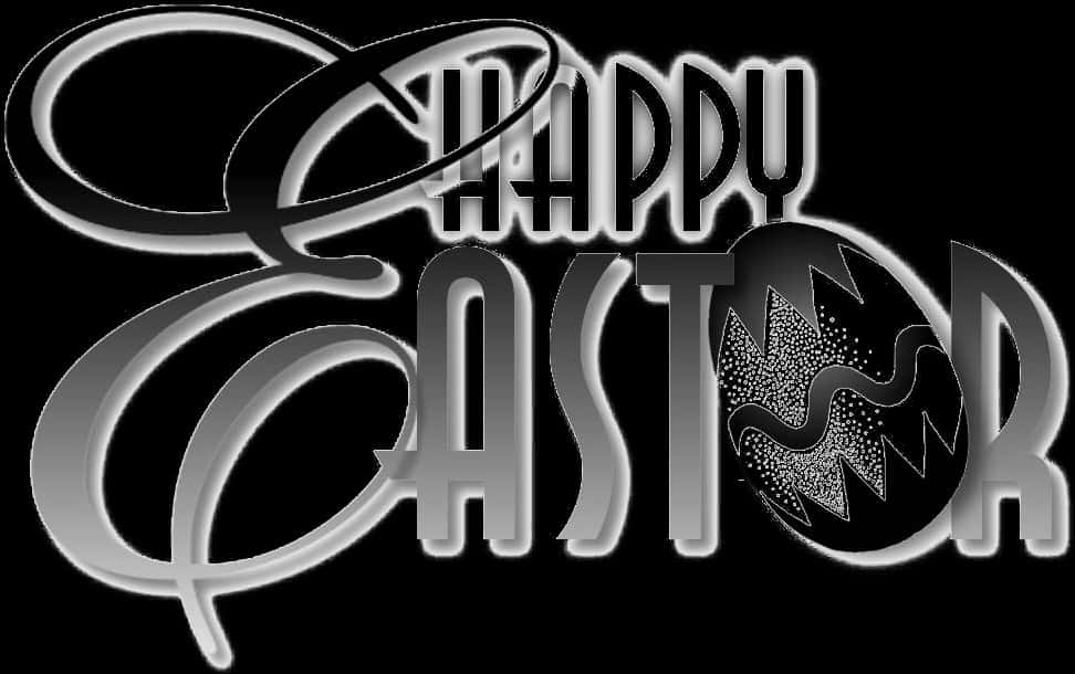 A Black And White Text With A Black Egg PNG