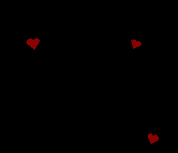 A Black Background With Red Hearts PNG