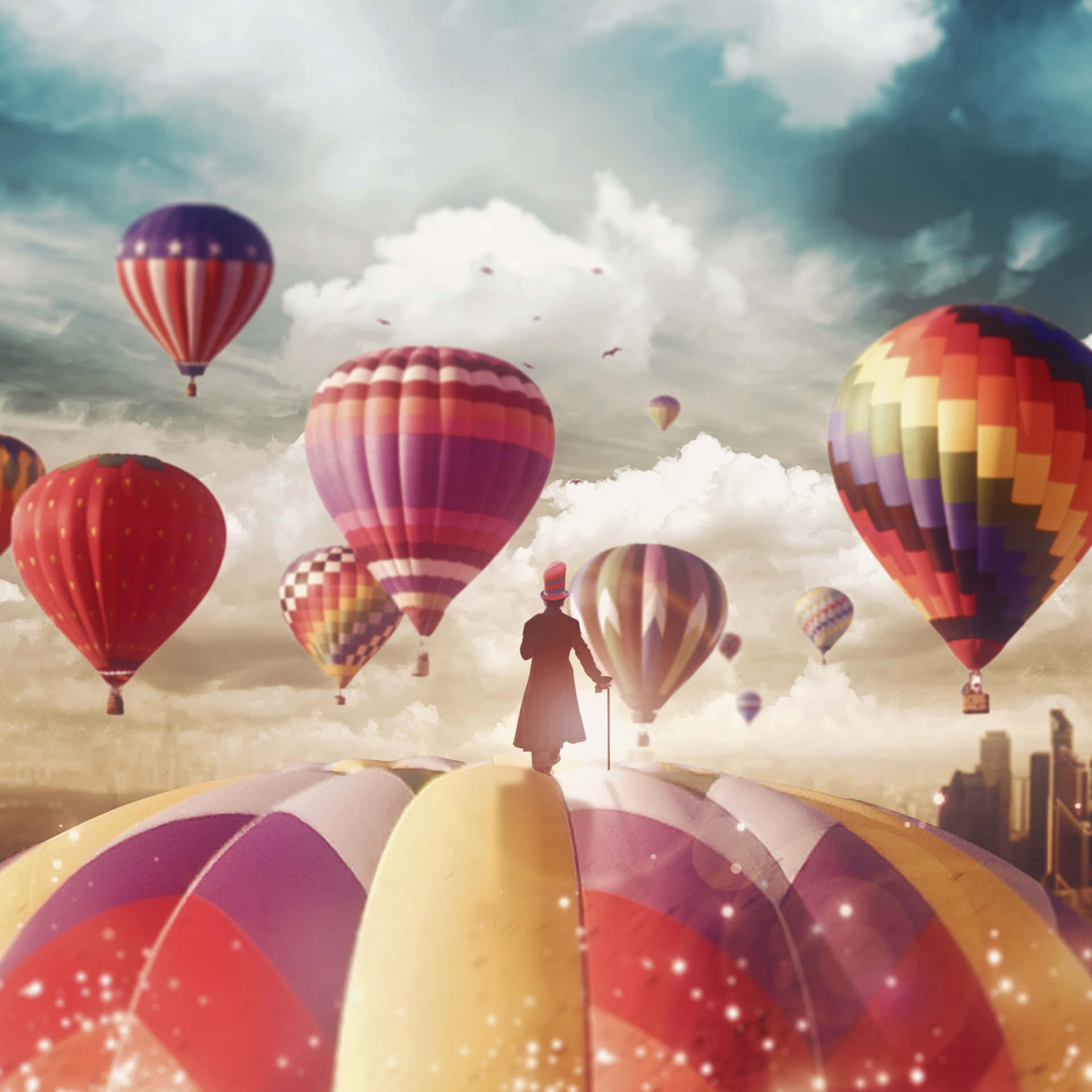 A Breathtaking Journey In The Sky: Hot Air Balloon Ride At Sunset