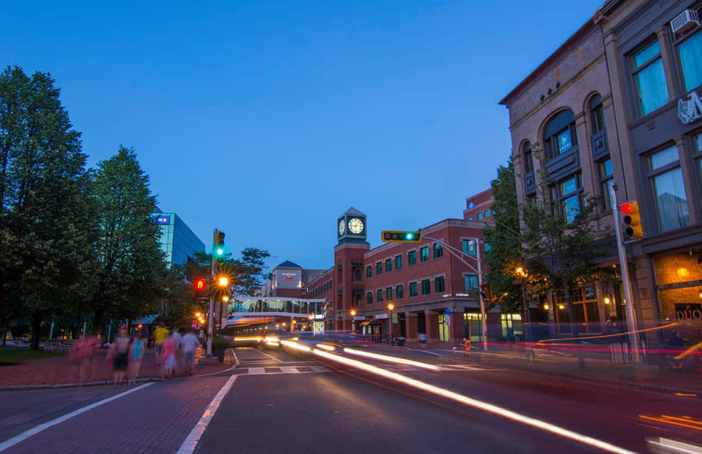 A Breathtaking Panorama Of Moncton At Sunset Wallpaper