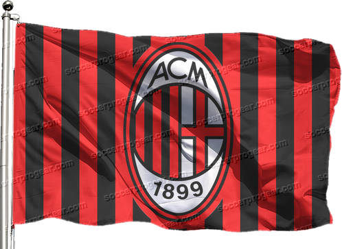 A C Milan Flag Waving PNG