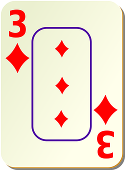 A Card With A Card In The Middle Of Diamonds PNG