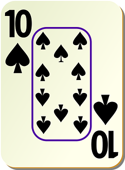 A Card With A Card Of Spades PNG