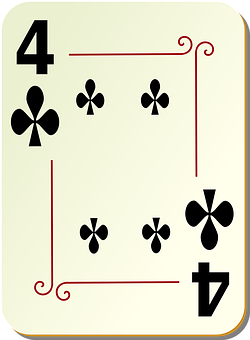A Card With A Number Of Clubs And Symbols PNG