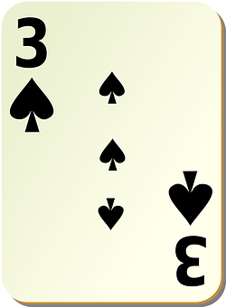 A Card With A Number Of Spades And A Number PNG