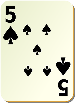 A Card With A Number Of Spades And A Number On It PNG