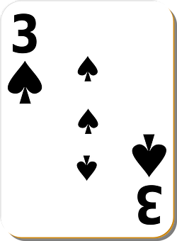 A Card With A Number Of Spades PNG