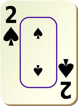 A Card With A Rectangle And Two Spades PNG