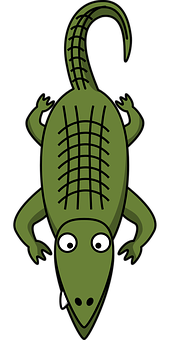 A Cartoon Of A Crocodile PNG