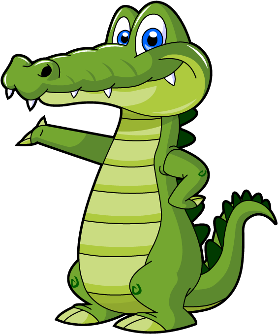 A Cartoon Of A Crocodile PNG