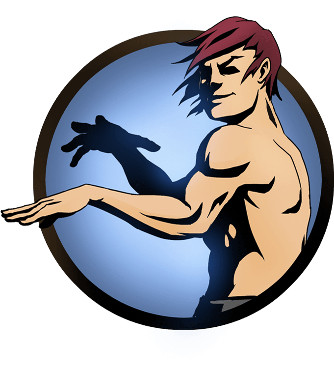 A Cartoon Of A Man With His Arms Out PNG