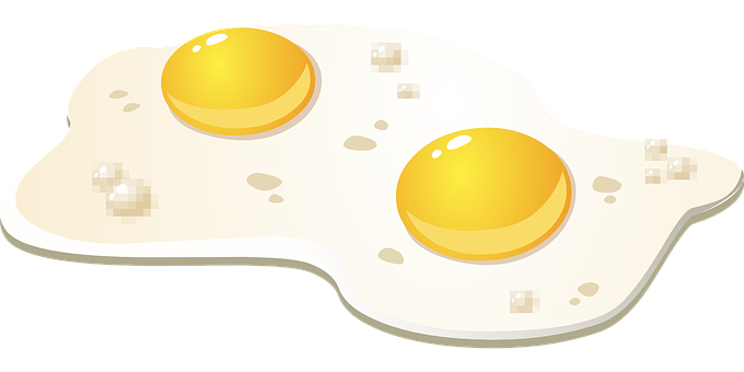 A Cartoon Of Eggs On A Black Background PNG