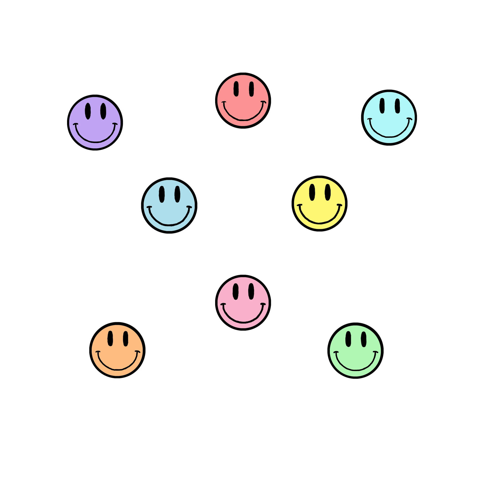 A Cheerful Preppy Smiley Face Wallpaper