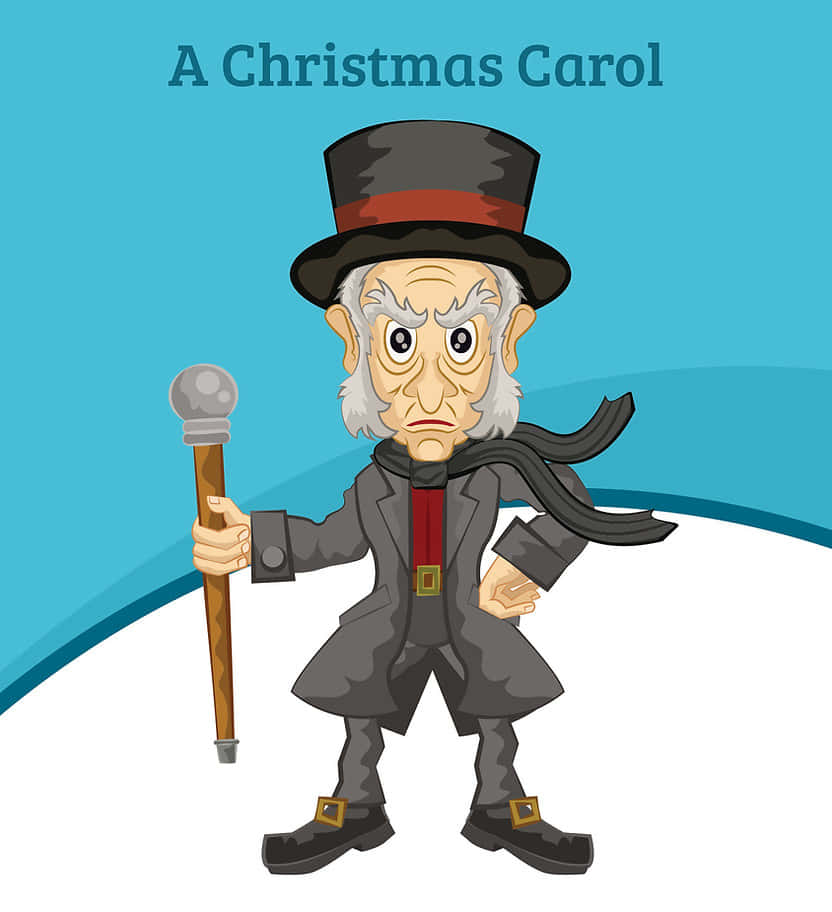 Ebenezer Scrooge and the 3 Spirits in A Christmas Carol