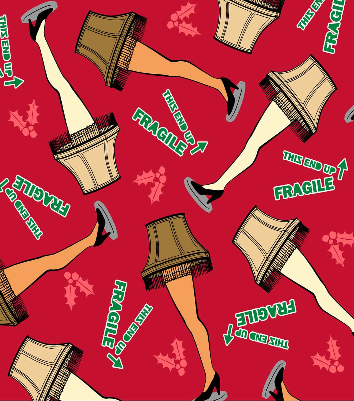 A Christmas Story Leg Lamp Pattern Wallpaper