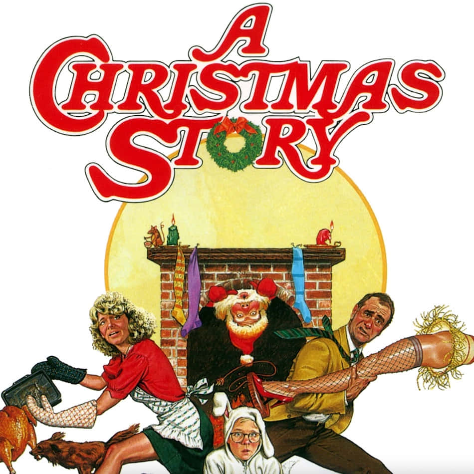 A Christmas Story Retro Poster Wallpaper