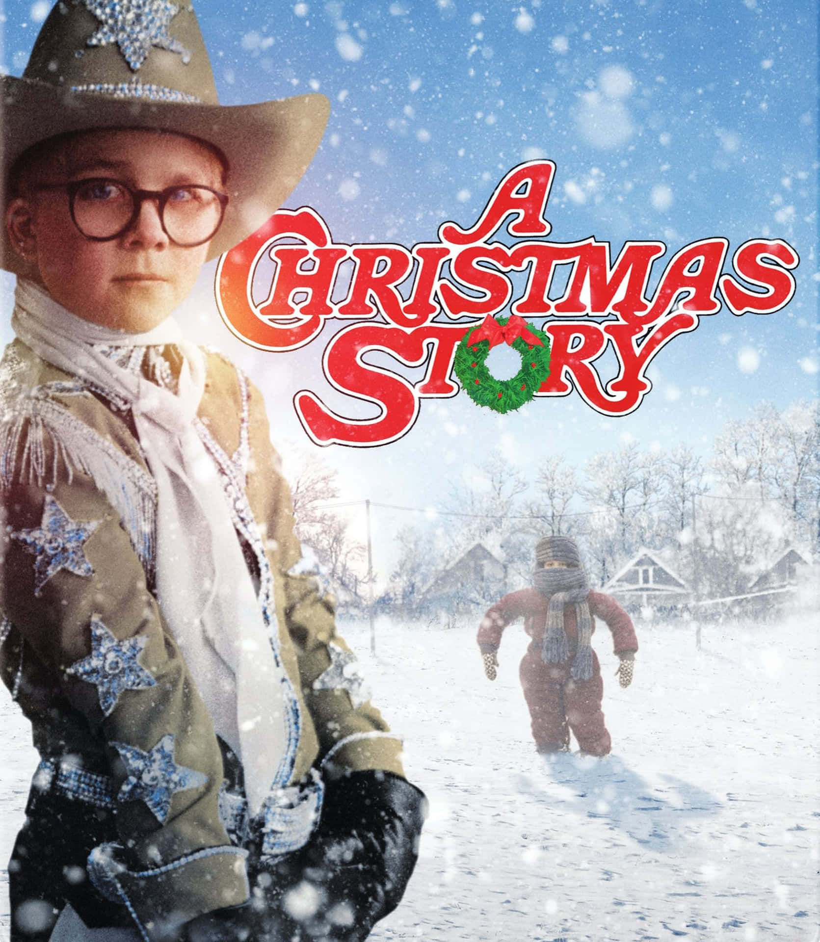 A Christmas Story Poster With A Boy In A Cowboy Hat Wallpaper