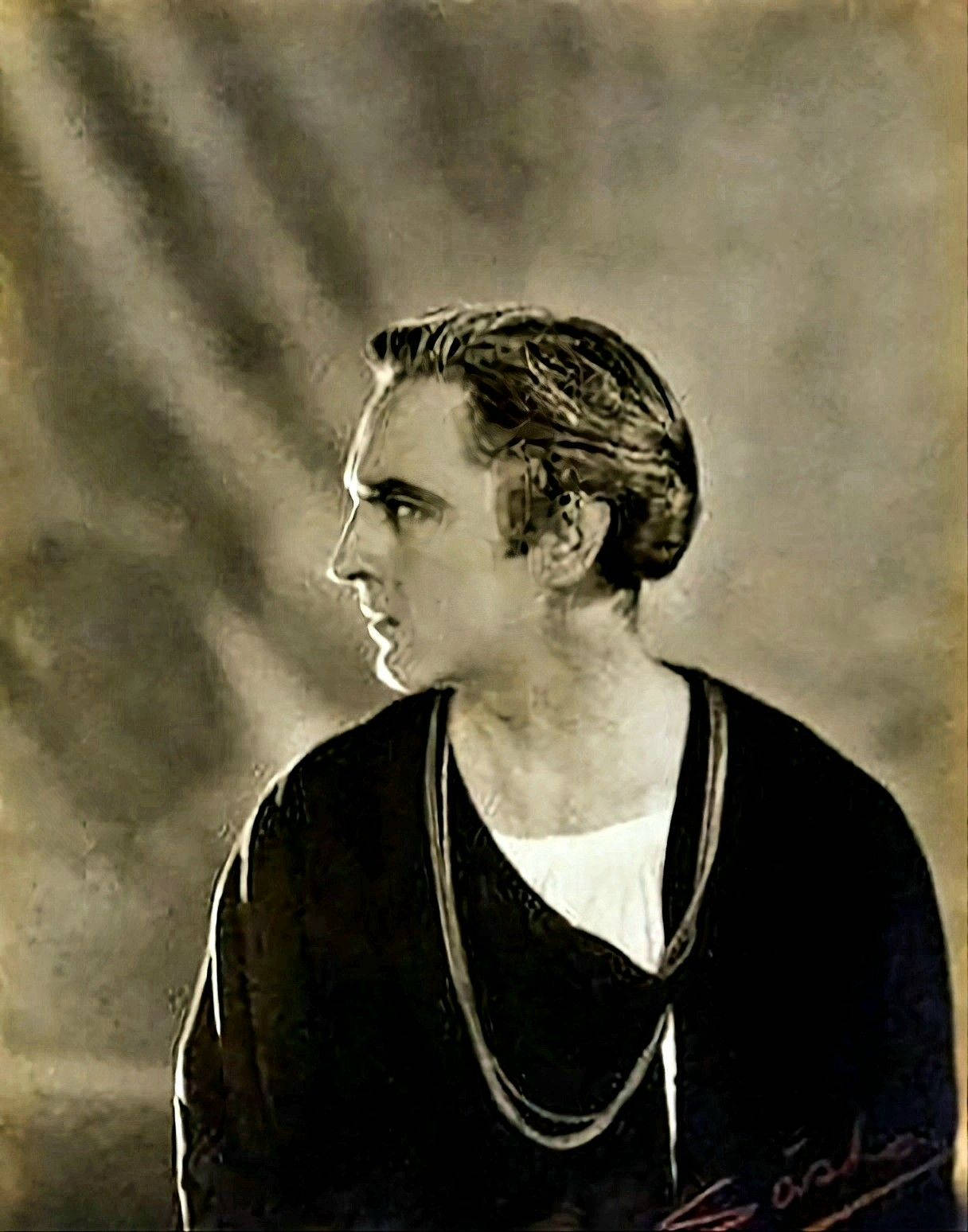 A Classic Depictionof John Barrymore As Hamlet Wallpaper