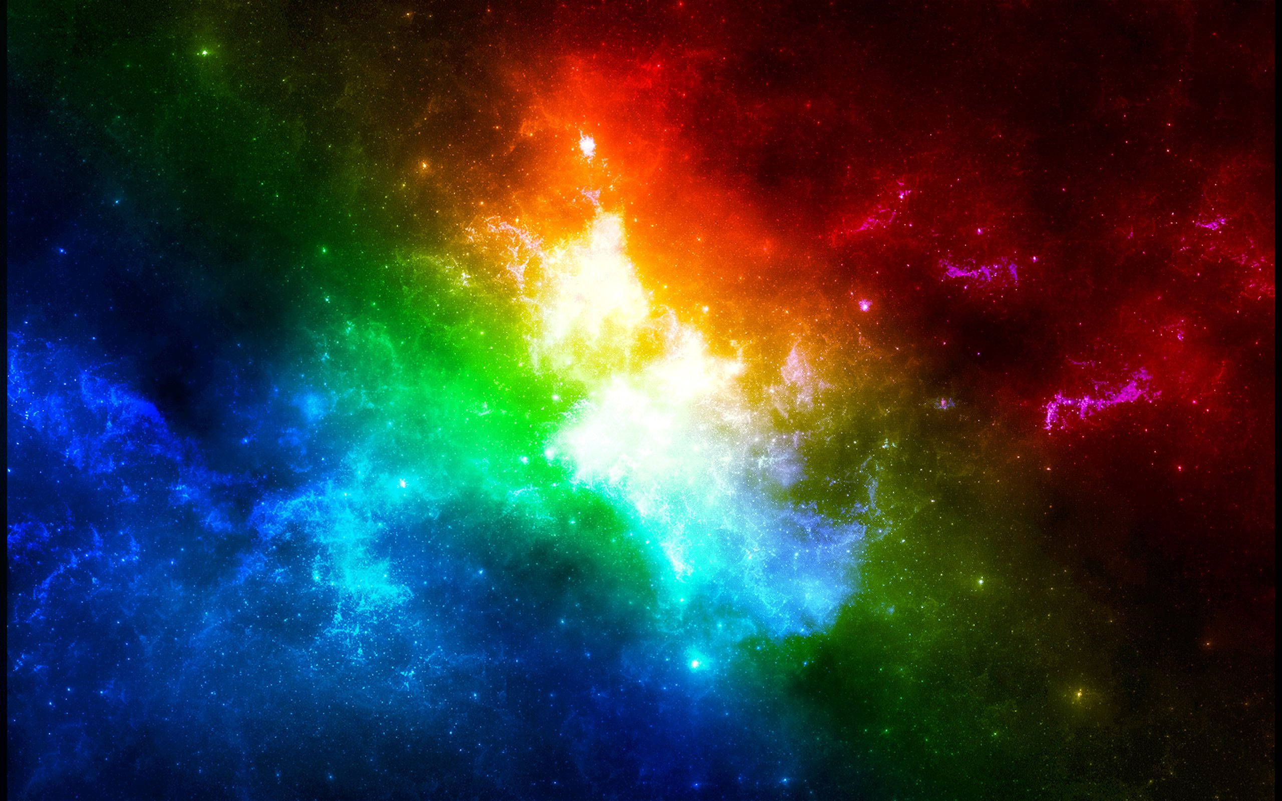 A Colorful Galaxy In Different Hues Wallpaper