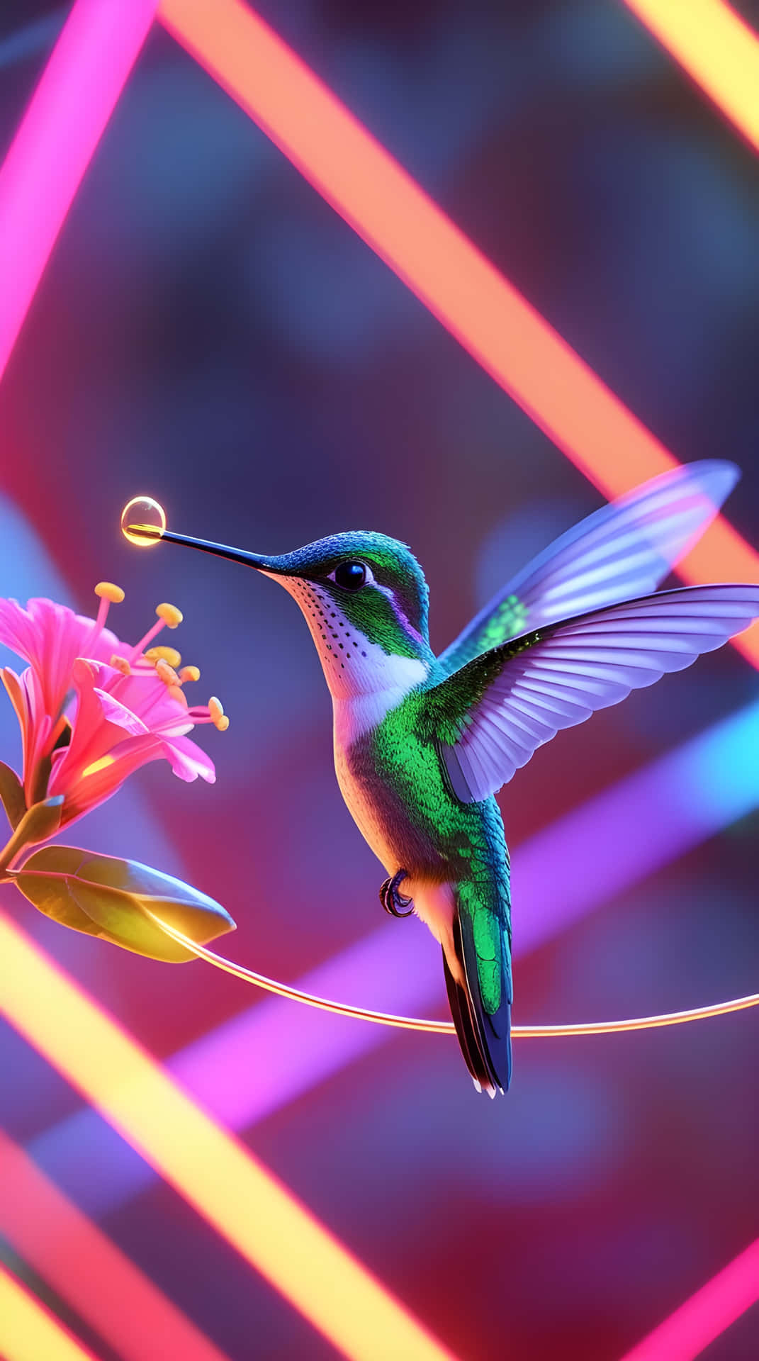 A Cute Hummingbirds Flying Wallpaper Wallpaper