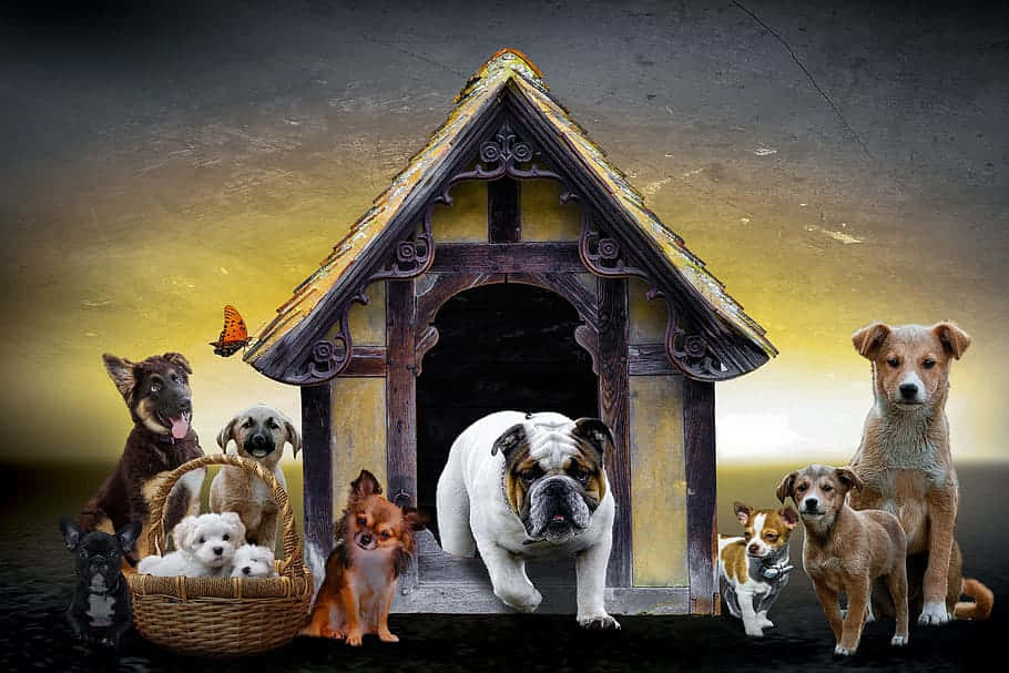 A Dog's Paradise - Spacious And Comfortable Dog Kennel Wallpaper