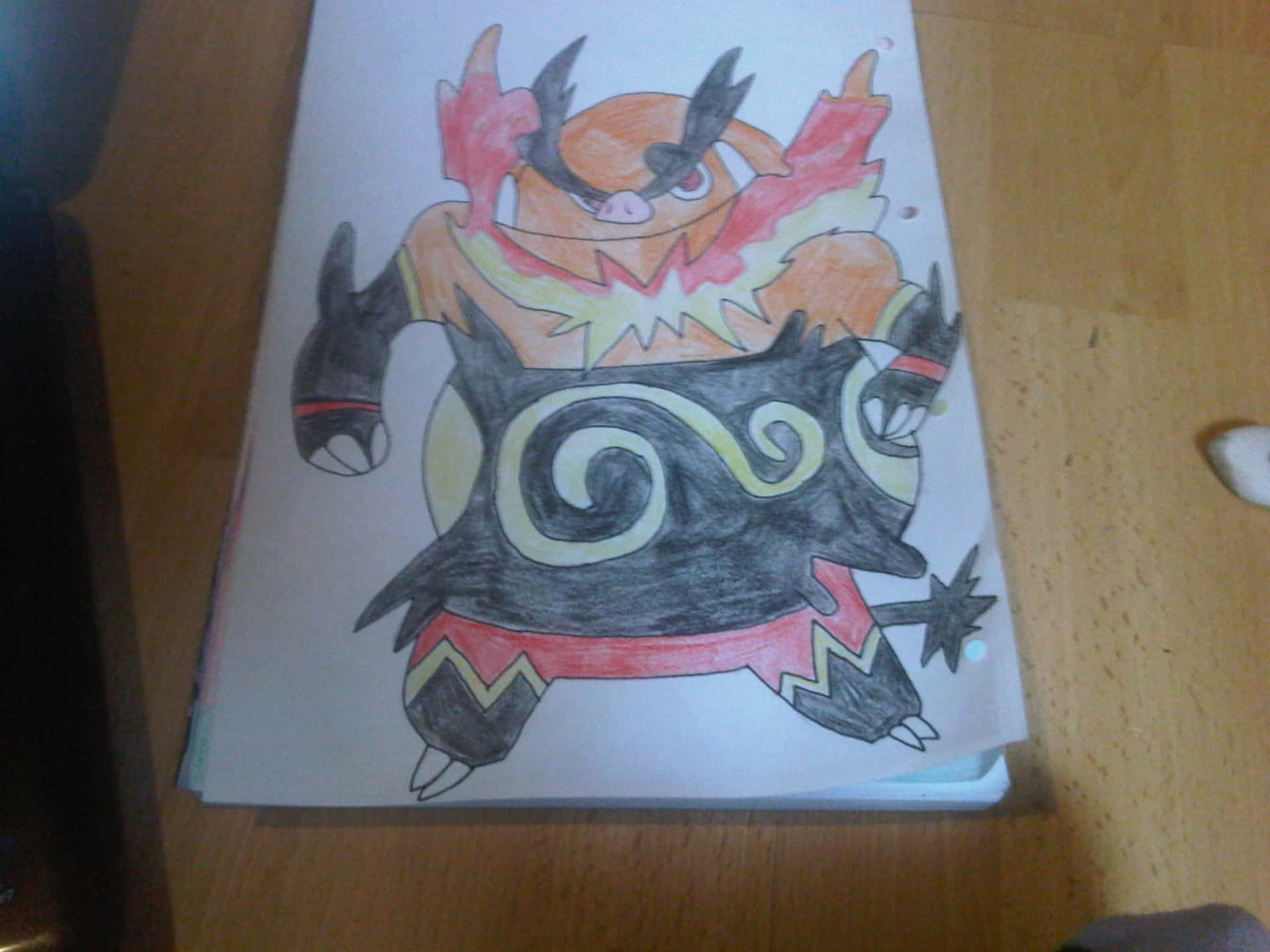 A Drawing Of Emboar's Image Wallpaper