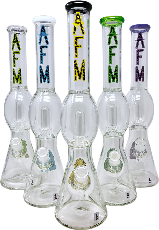 A F M Glass Bongs Collection PNG