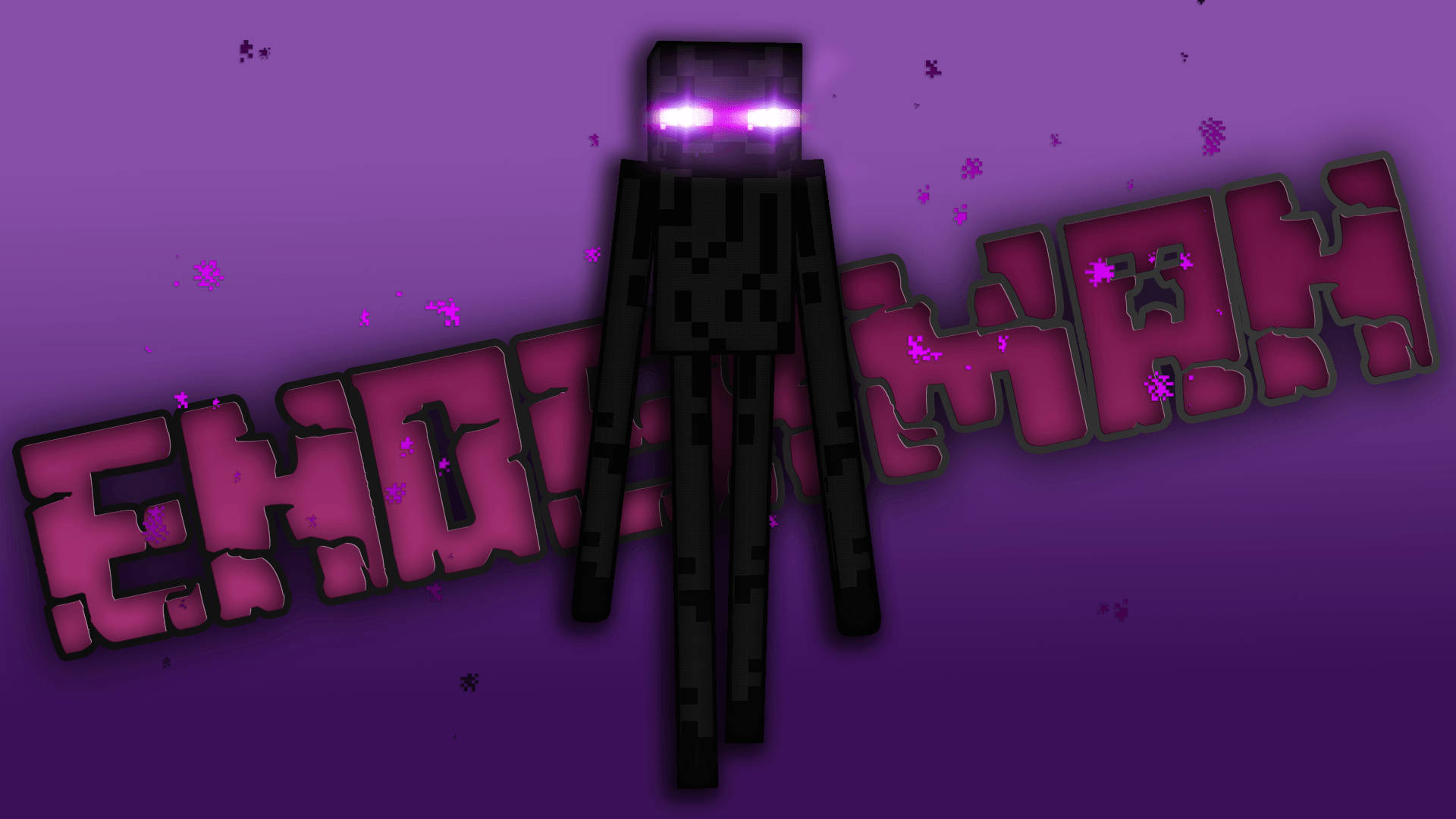 A Glimpse Into The Mysterious World Of Minecraft: The Enderman At Dusk Wallpaper