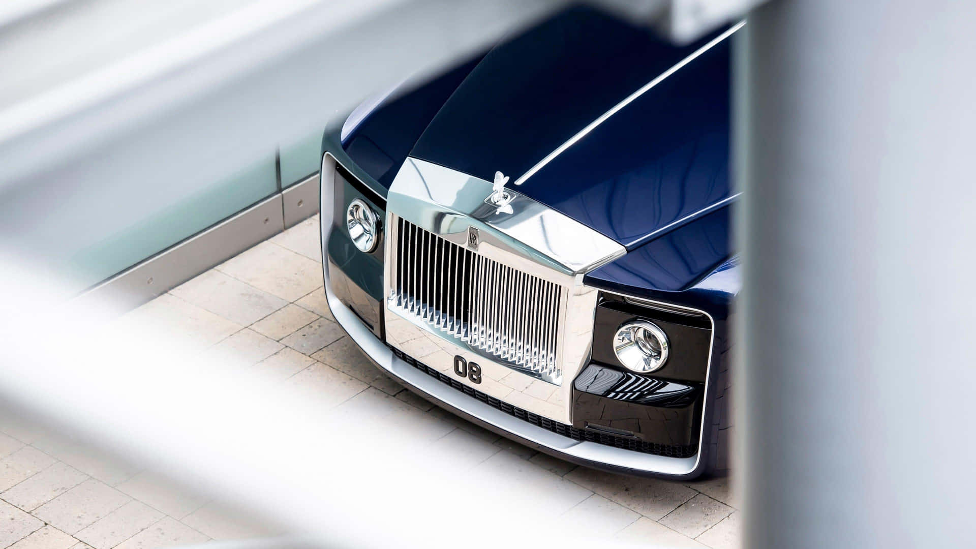 A Glimpse Of Luxury - Rolls Royce Sweptail In Elegant Black Wallpaper